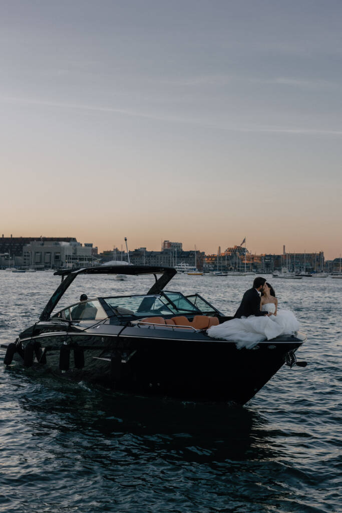 boat wedding photo inspo in miami south florida