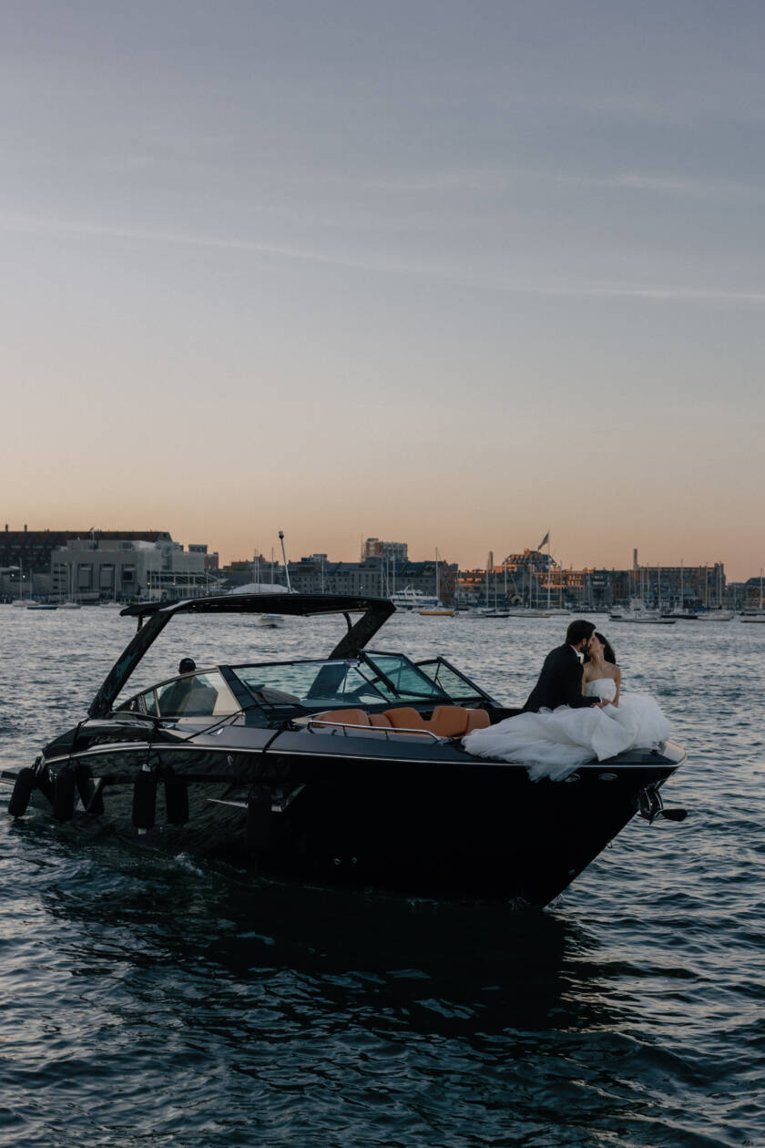 boat wedding photo inspo in miami south florida